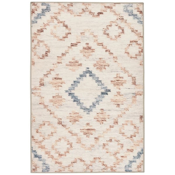 Jelly Roll Machine Washable Sky 4 ft. x 6 ft. Indoor Area Rug