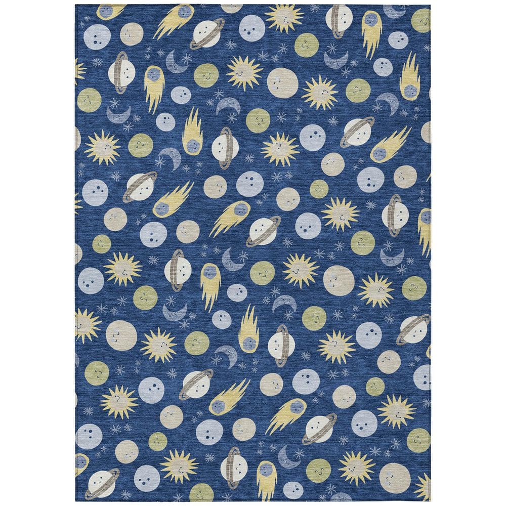Chantille Machine Washable Indoor/Outdoor Abstract ACN2581 Navy 8 ft. x 10 ft. Area Rug price history on PriceWatchPro