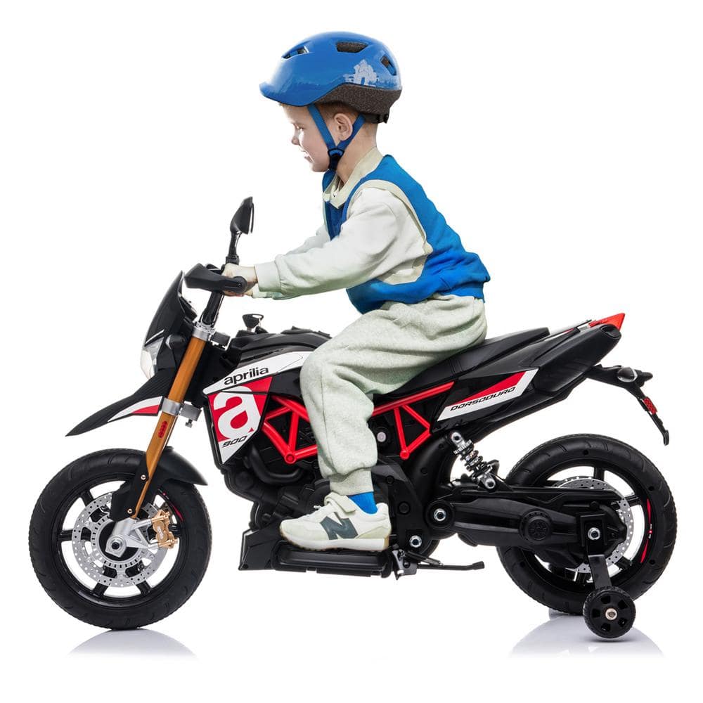 TOBBI 12-Volt Black Kids Dirt Bike Ride On Motorcycle Licensed