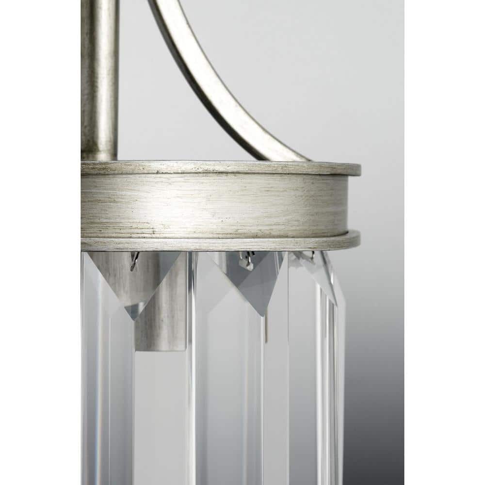 Silver Ridge Prismatic Glass 2-Light Wall Sconce