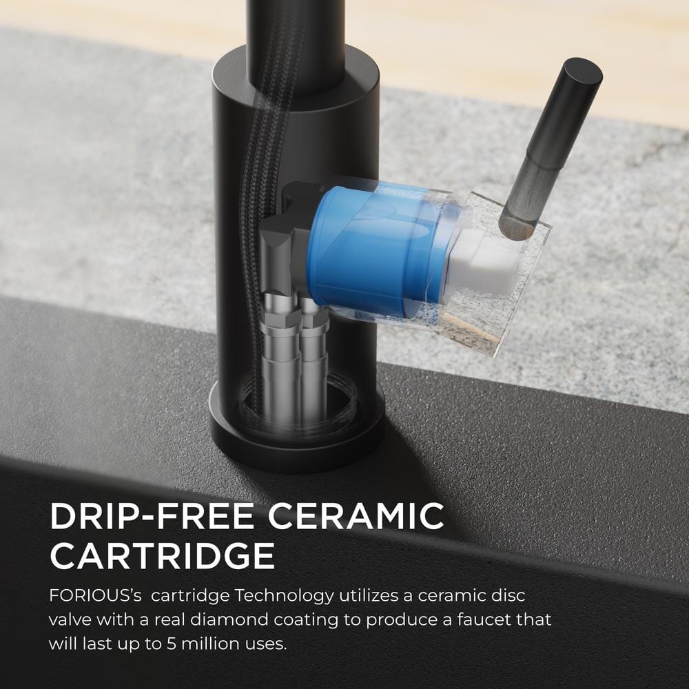 Chrome Single Handle Pull Down Sprayer Kitchen Faucet