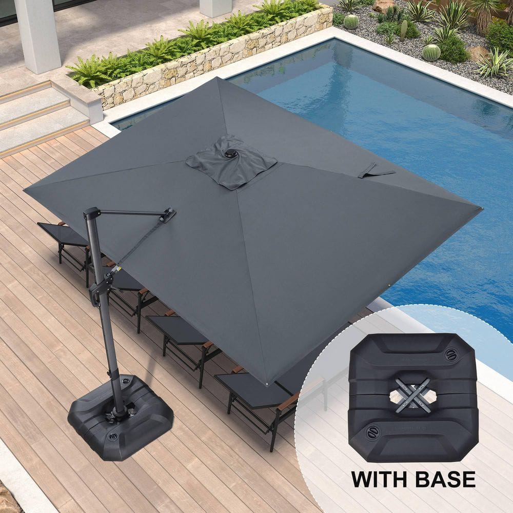 n*4様 参55,000円】パーリーゲイツ コンバーチブルスリーブ リバーシブル PURPLE LEAF 9 ft. x 11.5 ft. Aluminum Outdoor Cantilever Patio