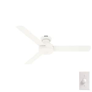 Presto 52 in. Indoor Ceiling Fan in Matte White with Wall Control Included For Bedrooms