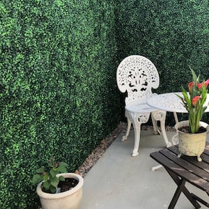 12- Piece 20 in. x 20 in. Artificial Boxwood Hedge Wall Panel Grass Wall Backdrop Greenery Boxwood Panels