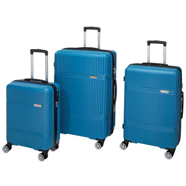 MANCINI Adelaide Collection Blue ABS Lightweight Spinner Luggage Set