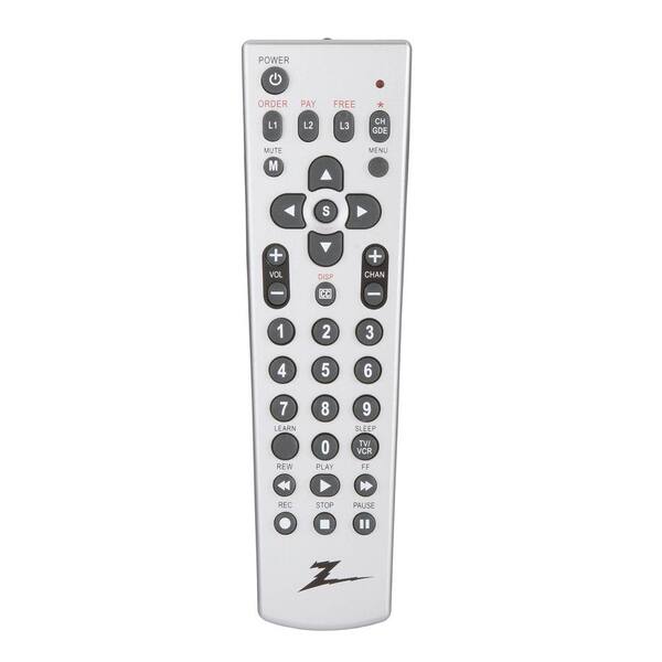 Zenith 1-Device TV On -Command and Lodgenet Remote Control - Silver