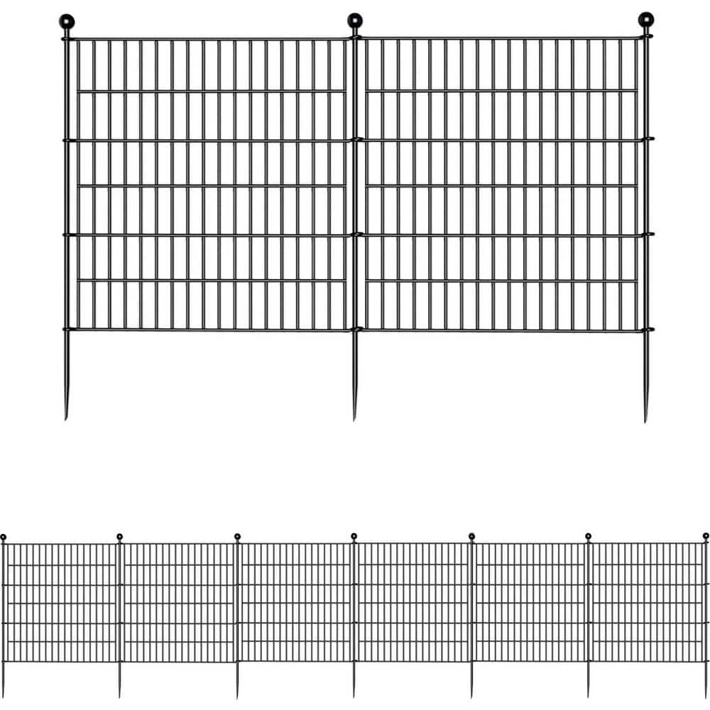 32 in. Rustproof Metal Garden Fence Outdoor Decorative Animal Barrier Fencing No Dig Panels for Dogs and Rabbits price history on PriceWatchPro
