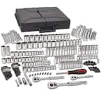 1/4 in., 3/8 in. and 1/2 in. Drive Standard and Deep SAE/Metric Mechanics Tool Set (216-Piece)