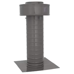 Keepa Vent 4 in. Dia Aluminum Roof Vent for Flat Roofs In Weatherwood ...