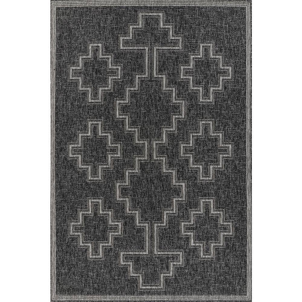 Black & Tan Area Rug Rectangle 3' x 5'. INCLUDES Rug Pad. Black/Tan. VHC  Brands