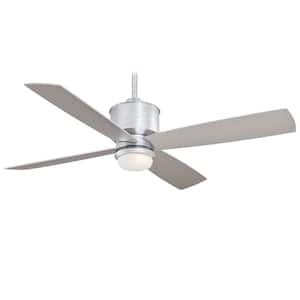 Strata 52 in. LED Indoor/Outdoor Galvanized Ceiling Fan with Light and Remote Control