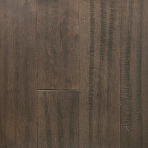 Tanned Leather Birch 2/7 in. T x 5 in. W Click Lock Wire Brushed Engineered Hardwood Flooring (16.7 sq.ft./case)