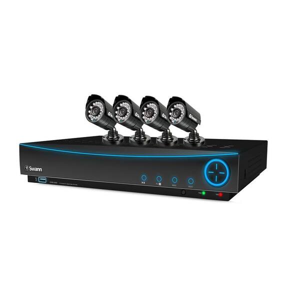 Swann DVR8-4000 TruBlue 8 CH D1 1TB Hard Drive Surveillance System with 4 PRO-640 600 TVL Cameras-DISCONTINUED