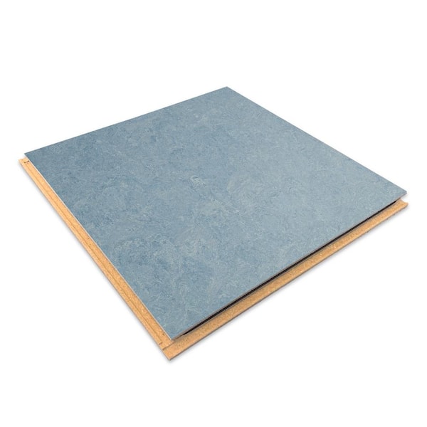 Marmoleum Cinch Loc Seal Blue Heaven 9.8 mm x 11.81 in. X 11.81 in. Waterproof Laminate Floor Tile (6.78 sq. ft/Case)