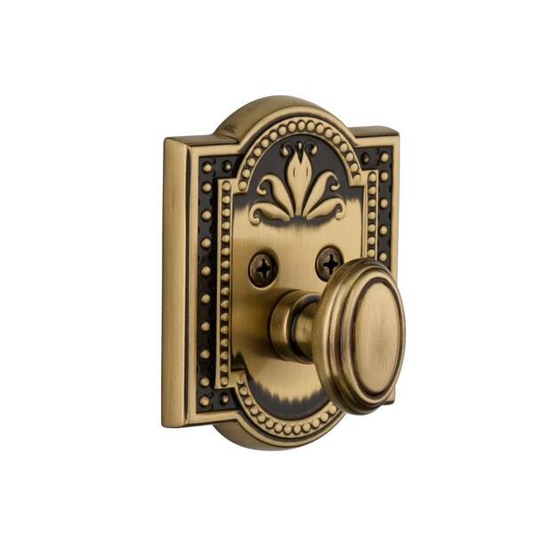 Nostalgic Warehouse Parthenon Vintage Brass Single Cylinder Deadbolt - Keyed Differently