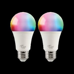 60-Watt Equivalent A19 ENERGY STAR and Dimmable Wi-Fi Smart LED Light Bulb RGB+CCT Tunable (2-Pack)
