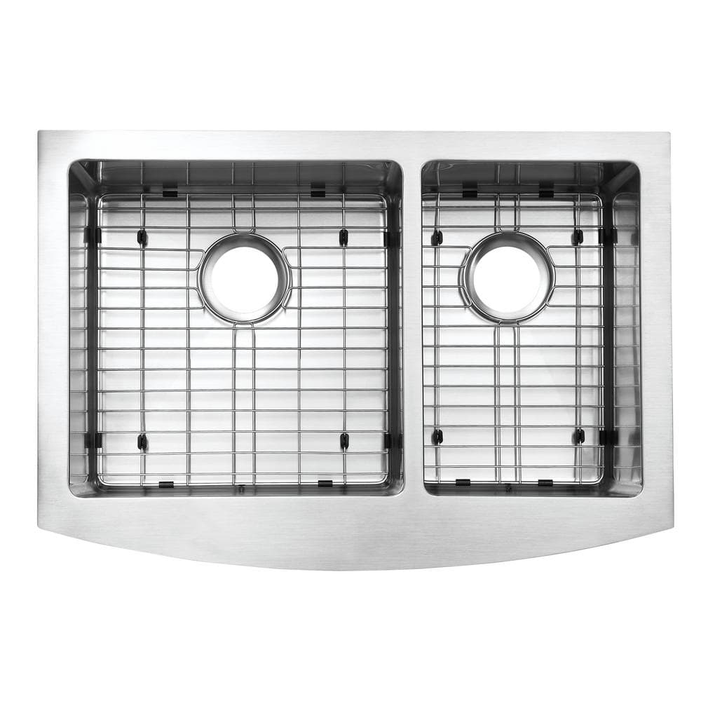 Parketon 30'' Stainless Steel Double Bowl Farmhouse Kitchen Sink