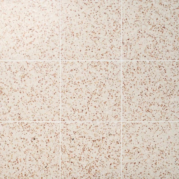 Raleigh Evora Beige 16.4 in. x 16.4 in. Polished Terrazzo Floor and Wall Tile (3.61 sq. ft. / Case)