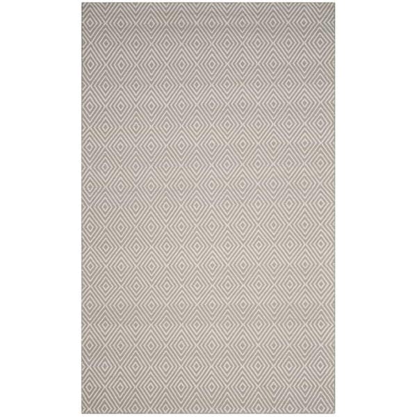 SAFAVIEH Wilton Silver/Ivory 5 ft. x 8 ft. Geometric Area Rug