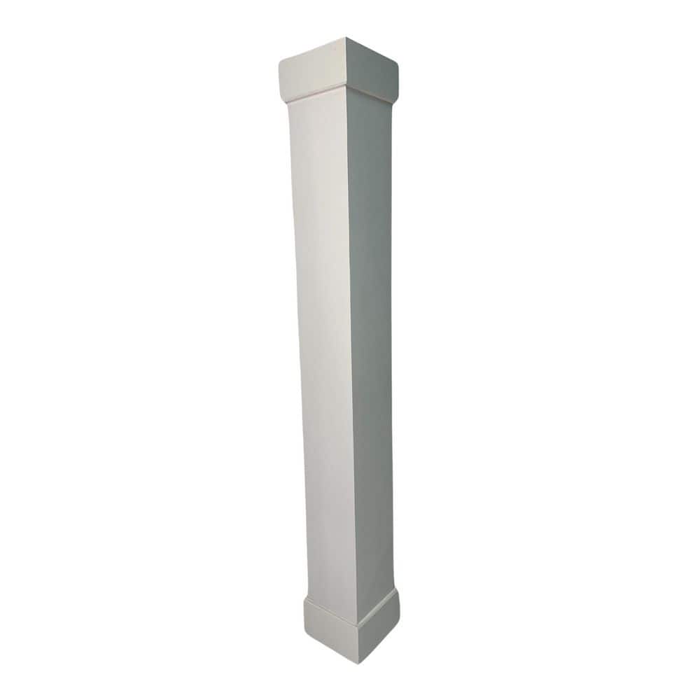 12 in x 8 ft Premium Square PVC Column Wrap Kit-Modern Series