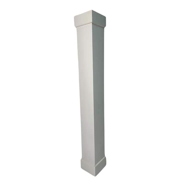 Unbranded 12 in x 8 ft Premium Square PVC Column Wrap Kit-Modern Series