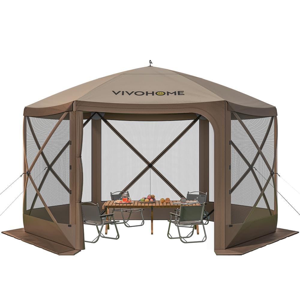 テント・タープ Oasis Screen Tarp & Standard Dome IV 300 VIVOHOME 10 ft. x 10 ft. 6-Sided Pop-Up Canopy Screen Tent