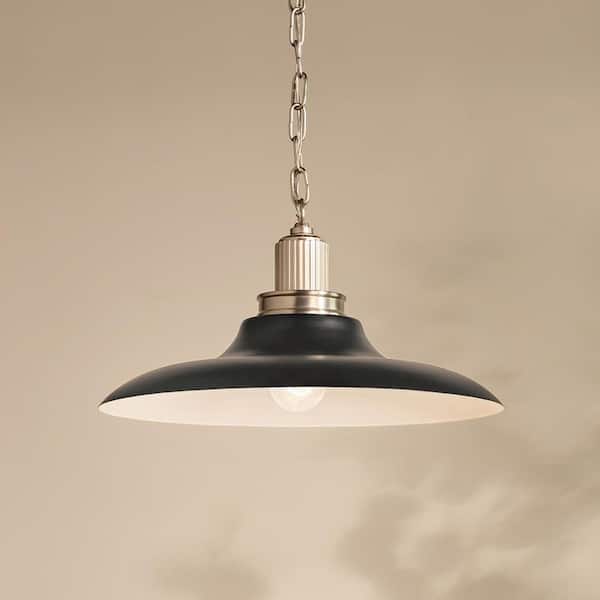 Sarek 1-Light Convertible Pendant/Semi Flush in Black