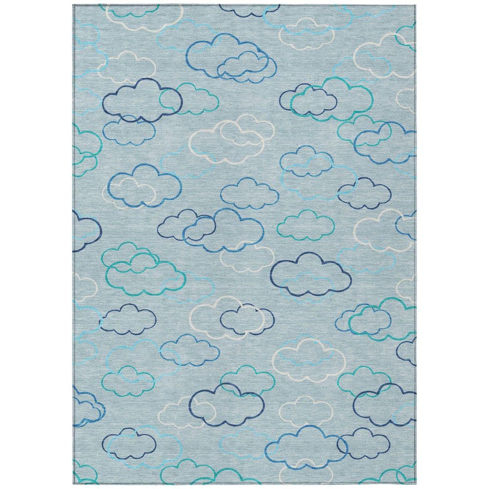 Chantille Machine Washable Indoor/Outdoor Abstract ACN2508 Sky 10 ft. x 14 ft. Area Rug price history on PriceWatchPro