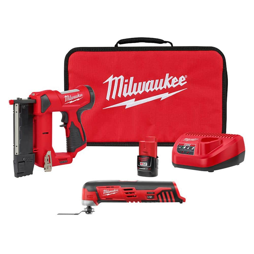 Milwaukee M12 12V Lithium-Ion Cordless Grease Gun Kit with M12 Multi ...