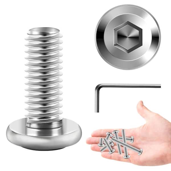 M6 x 16 mm Stainless Steel Hex Button Head Socket Screw (30-Pack)