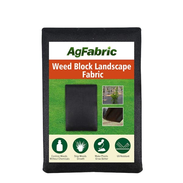 Agfabric 3 ft. x 5 ft. Fabric Landscape Weed Barrier Non-Woven Ground Cover Soil Erosion Control and UV Stabilized Weed Block