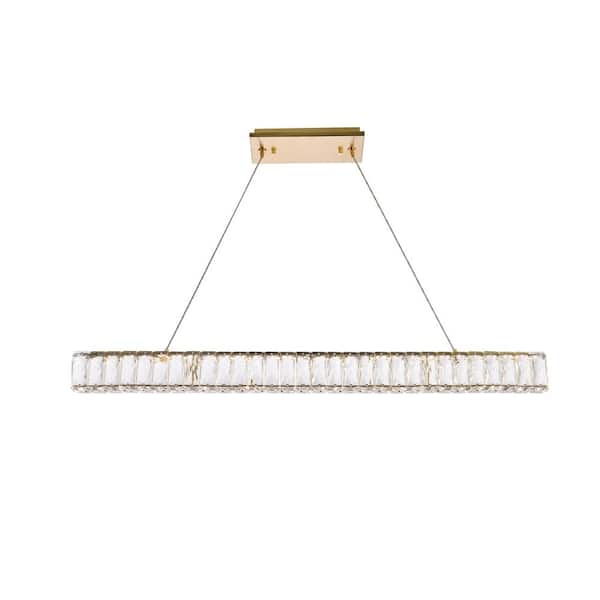 Unbranded 2 in. Simply Living 1-Light Gold Integrated LED Pendant Light