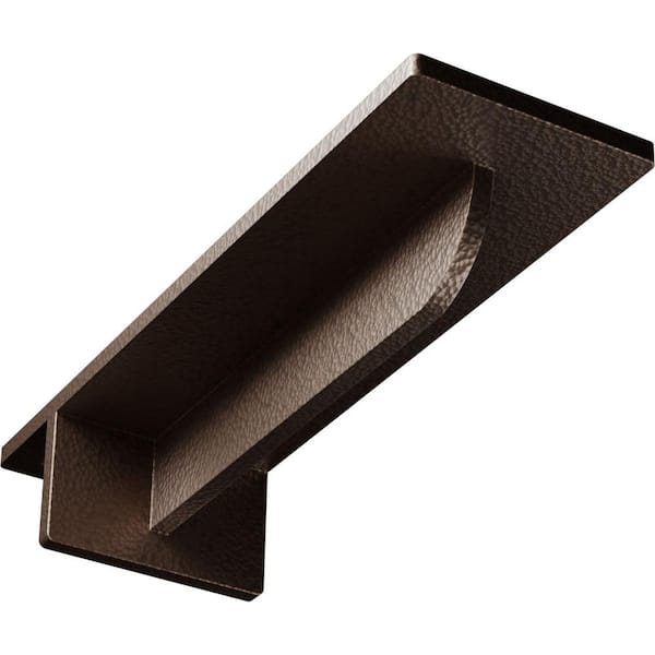 Ekena Millwork 3 in. x 2 in. x 10 in. Steel Hammered Dark Bronze Heaton Bracket