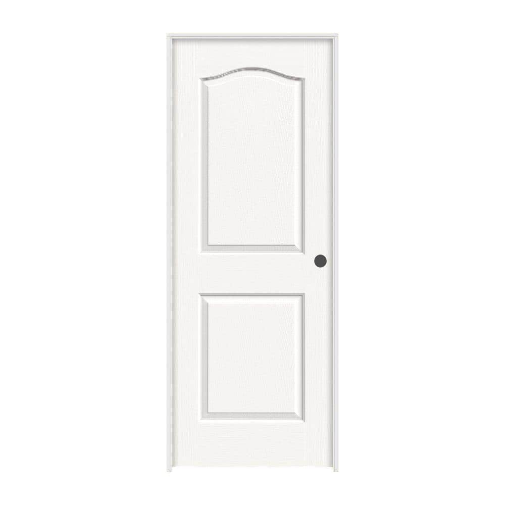 30 in. x 80 in. Camden White Painted Left-Hand Textured Hollow Core Molded Composite Single Prehung Interior Door price history on PriceWatchPro