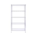 mzg 5 Tier Commercial Chrome Shelving Unit 18 in. x 36 in. x 72 in ...