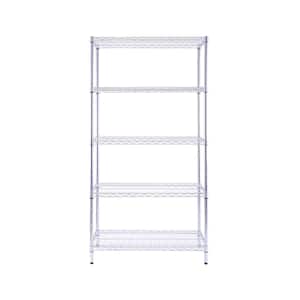 5 Tier Commercial Chrome Shelving Unit 18 in. x 36 in. x 72 in.