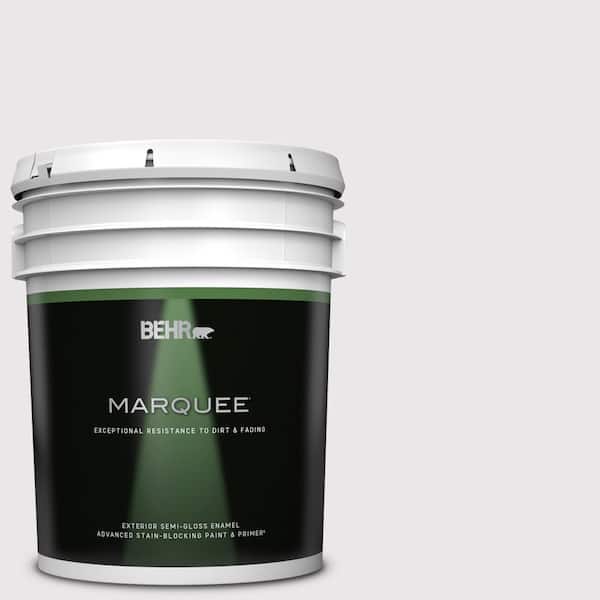 BEHR MARQUEE 5 gal. #PR-W03 Melodic White Semi-Gloss Enamel Exterior Paint & Primer