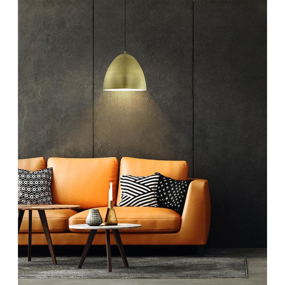 Coretto 11.82" Gold Glass Pendant Light with Adjustable Cord