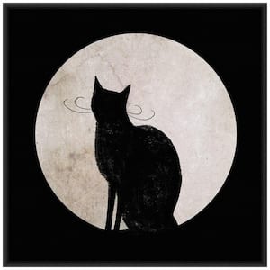 22 in. Mystic Moon I Cat Framed Halloween Holiday Canvas Wall Art