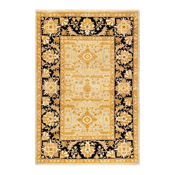 Solo Rugs Yellow 4 ft. 3 in. x 6 ft. 4 in. Ottoman One-of-a-Kind Hand-Knotted Area Rug