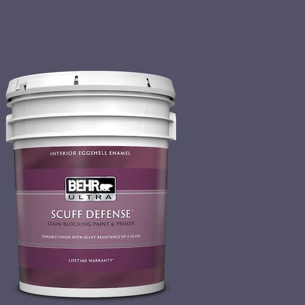 BEHR ULTRA 5 gal. #640F-7 Academy Purple Extra Durable Eggshell Enamel Interior Paint & Primer