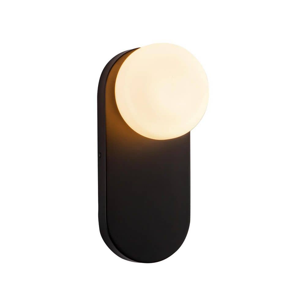 Ariel 12-in. 1 Light 40-Watt Matte Black/Opal Glass Vanity Light price history on PriceWatchPro