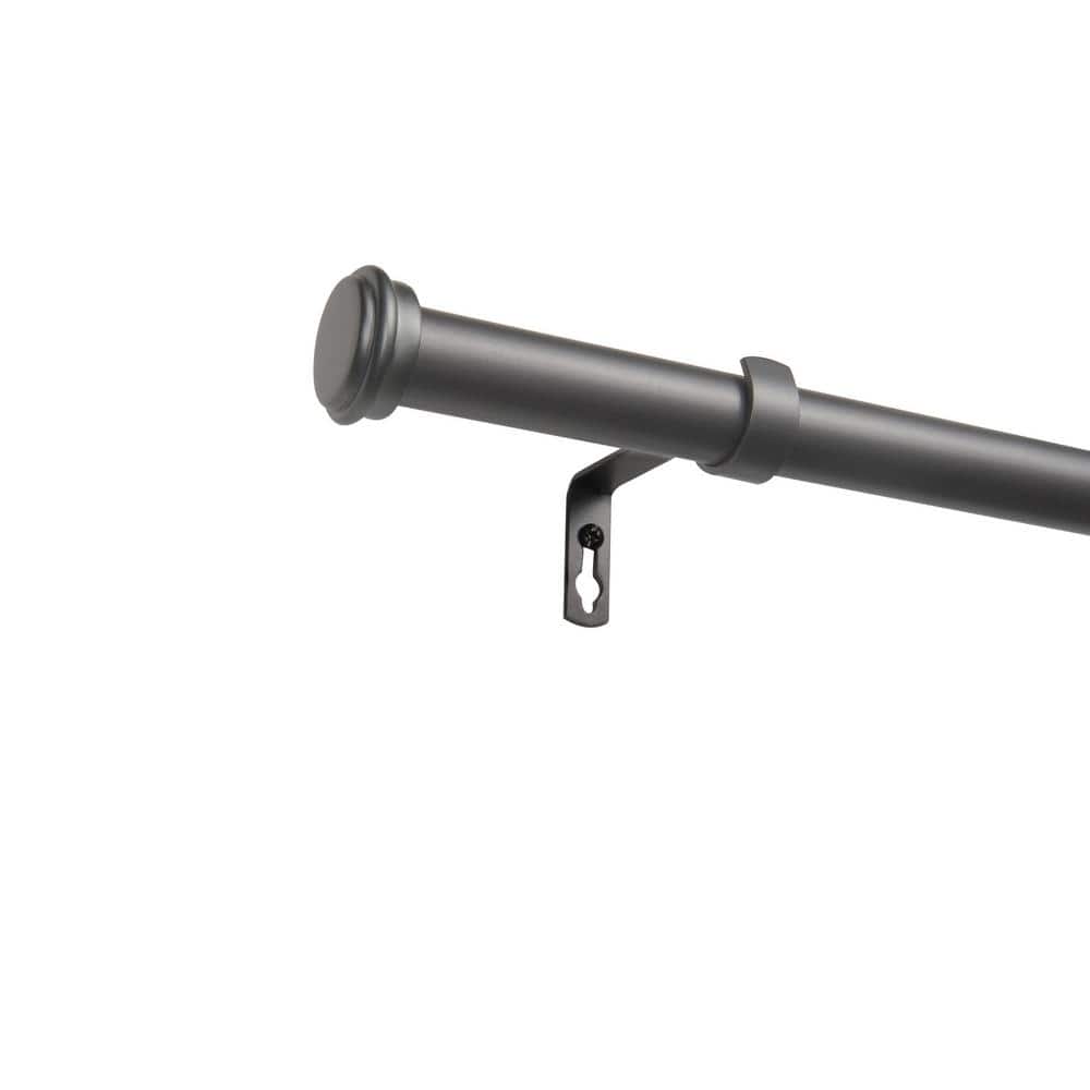 36 in. to 72 in. Topper Adjustable Length 1 in. Dia. Single Curtain Rod Kit in Gunmetal price history on PriceWatchPro