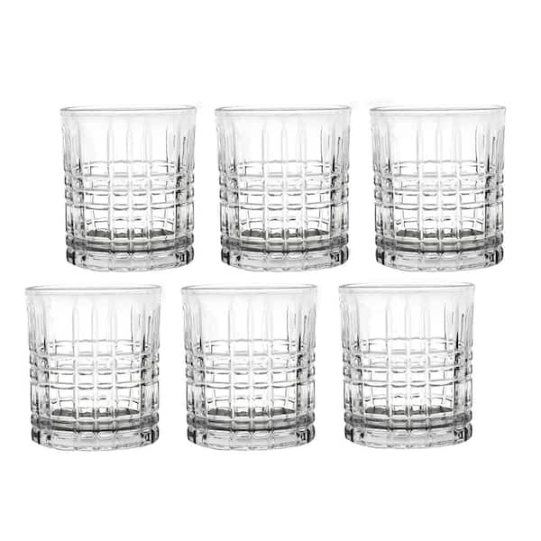 Lorren Home Trends 11 oz. Textured Double OlD Fashion Whiskey Glass (Set of  6) DJ-08 - The Home Depot