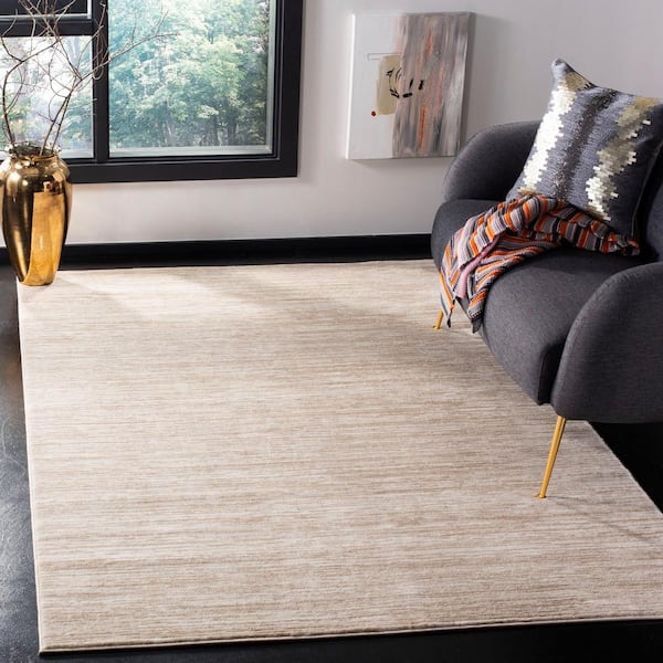 Vision Cream 3 ft. x 5 ft. Solid Area Rug