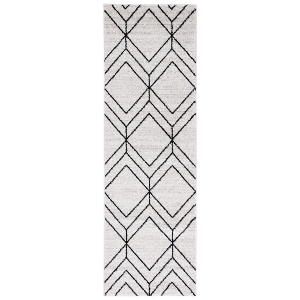 Adirondack Light Gray/Black 3 ft. x 12 ft. Diamond Runner Rug price history on PriceWatchPro