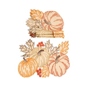 0.1 in. H x 20 in. W x 14 in. D Pumpkin Party Embroidered Cutwork Placemats (Set of 4)