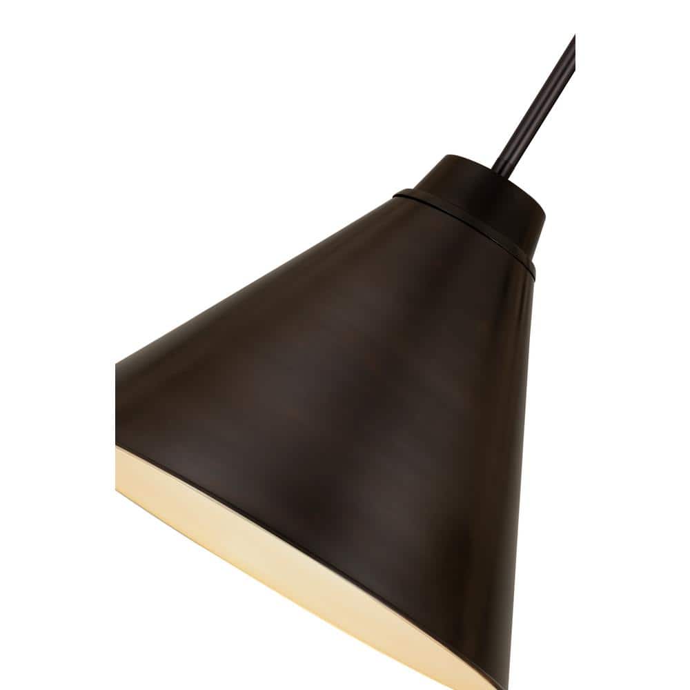 Eaton 18" Matte Black and Nickel Industrial Pendant Light