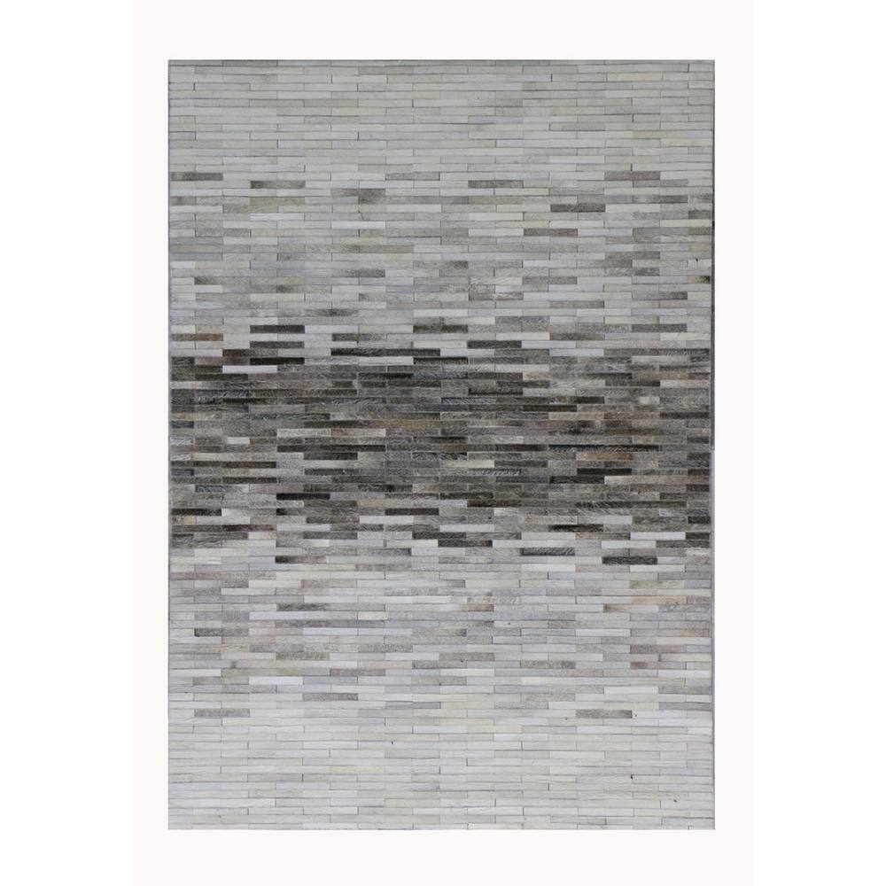 Galaxy Silver 9 ft. x 12 ft. Geometric Cowhide Area Rug price history on PriceWatchPro