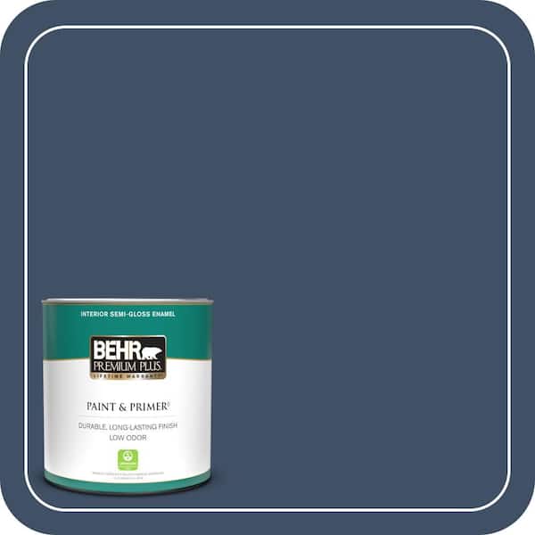 BEHR PREMIUM PLUS 1 qt. #580F-7 December Eve Semi-Gloss Enamel Low Odor Interior Paint & Primer